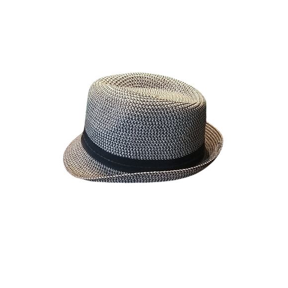 Stylish Nine West Straw Tweed Fedora Packable Women’s Hat - Picture 2 of 4
